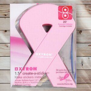 NEW - XYRON - Create A Sticker Maker - Breast Cancer PINK Ribbon Edition
